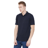 Neva Polo Neck Men's T-Shirt in Solid Pattern Half Sleeve