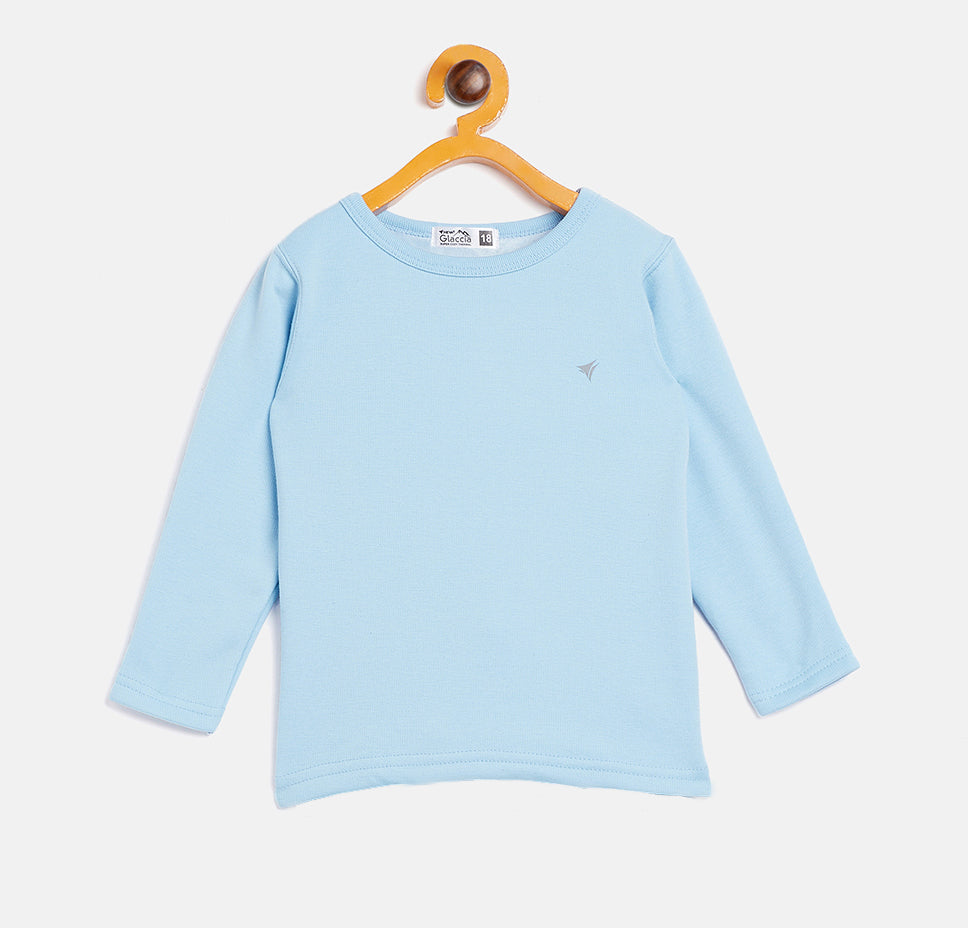 Neva Kids Round Neck Full Sleeves Upper- Sky (Glaccia)