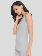 Neva Sleeveless Slip Thermal Top For Women - Milange Grey (Velveti)