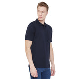 Neva Polo Neck Men's T-Shirt in Solid Pattern Half Sleeve