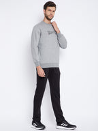 Livfree Men's Solid TrackSuit - 5% Milange Grey/Black