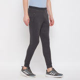 Neva Men's Track Pant in Solid Pattern Side pockets one side zipper - Anthra