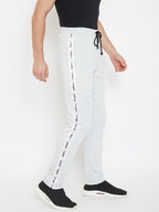 Neva Men's Sports Lower With Printed Piping-Light Steel Grey