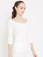 Neva Esancia Deep Scoop Neck 3/4th Sleeve Thermal Upper for Women