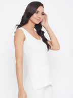 Neva Velveti Deep Scoop Neck Sleeveless Thermal Upper for Women