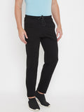 LivFree Plain Track Pants For Men- Black
