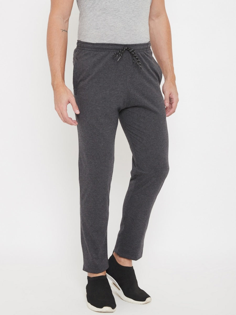Plain Track Pants For Men- Anthra