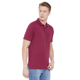 Neva Polo Neck Men's T-Shirt in Solid Pattern Half Sleeve