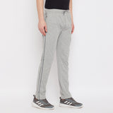 Neva Men's Track Pant in Solid Pattern Side pockets - Milange Grey