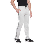 Neva Men Two Tone Cotton Rich Trackpant with Contrast side Piping- Light Grey