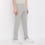 Neva Men's Track Pant in Solid Pattern Side pockets - Milange Grey