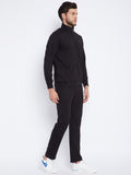 Livfree Men's Solid Tracksuit - Black (Zipper)