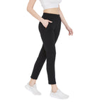 Neva Graphic Printed Track Pants For Women- Black