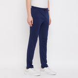 Neva Men's Track Pant in Wave Pattern Side pockets - Denim