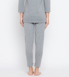 Neva Women Lower with Elasticated Waist- Milange Grey (Glaccia)