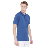 Neva Polo Neck Men's T-Shirt in Solid Pattern Half Sleeve