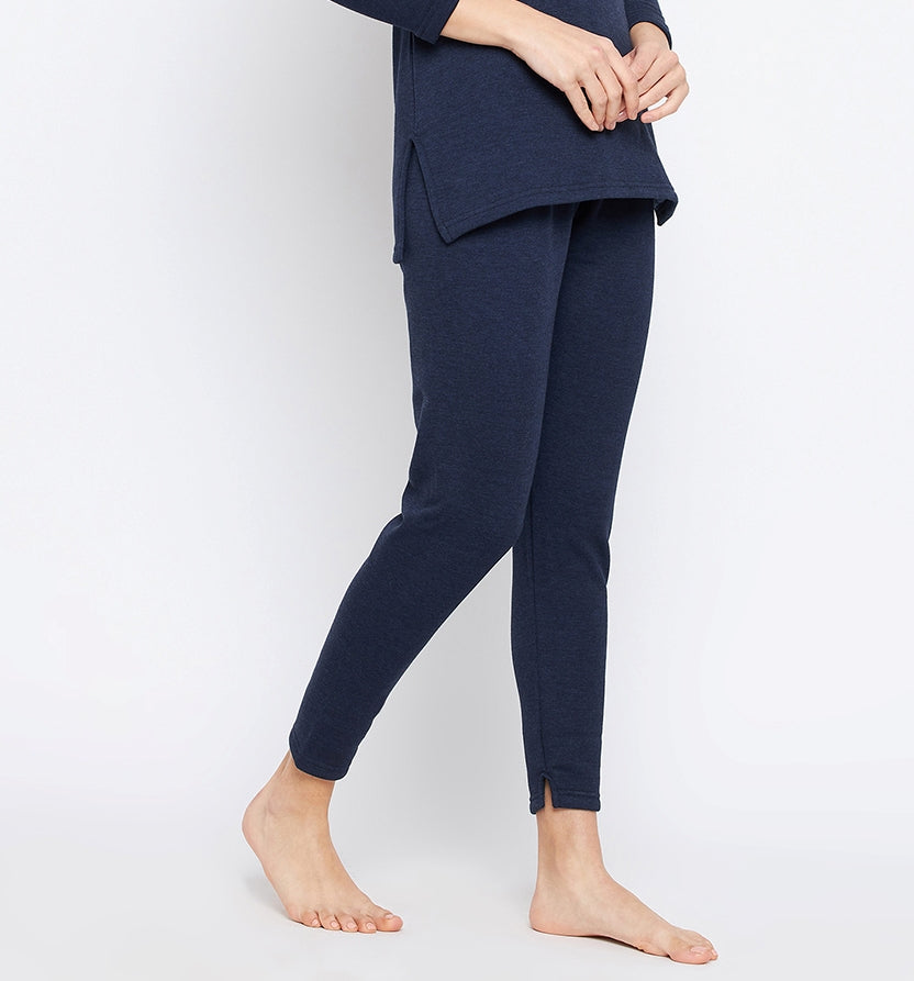 Neva Women Lower with Elasticated Waist- Denim Milange (Glaccia)