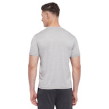 Neva Men Round Neck Half Sleeve Sports wear T-shirt- Lt. Grey