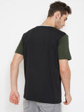 Neva Men's Round Neck Half Sleeve Printed T-Shirt-Green