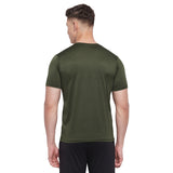 Neva Men Round Neck Half Sleeve Sports wear T-shirt- Olive