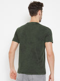 LIVFREE Round Neck Men's T-Shirt in Printed Pattern Half Sleeve