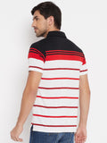 Neva Men's Regular Fit Striped T-Shirt -Red