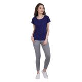 NEVA Round Neck Half Sleeve Front Printed T-shirt For Women-EXOTIC_BLUE