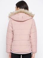 Livfree Women full Zipper Hoody Jacket- Blush