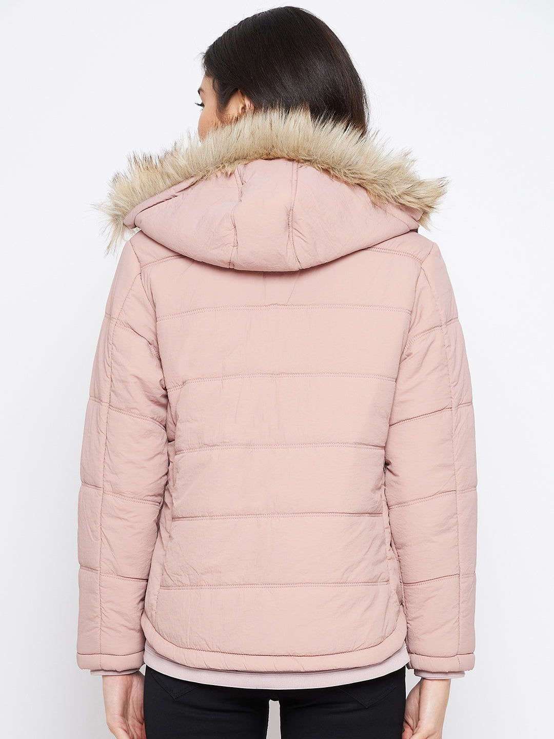 Livfree Women full Zipper Hoody Jacket- Blush
