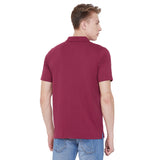 Neva Polo Neck Men's T-Shirt in Solid Pattern Half Sleeve