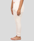 Neva Velveti Scoop Neck Full Sleeves Upper and Lower Thermal Upper for Kids Unisex (For Boys and Girls)-Off White