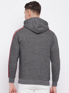 Livfree Mens Full Zipper Hoody With Chest Patch Sweatshirt