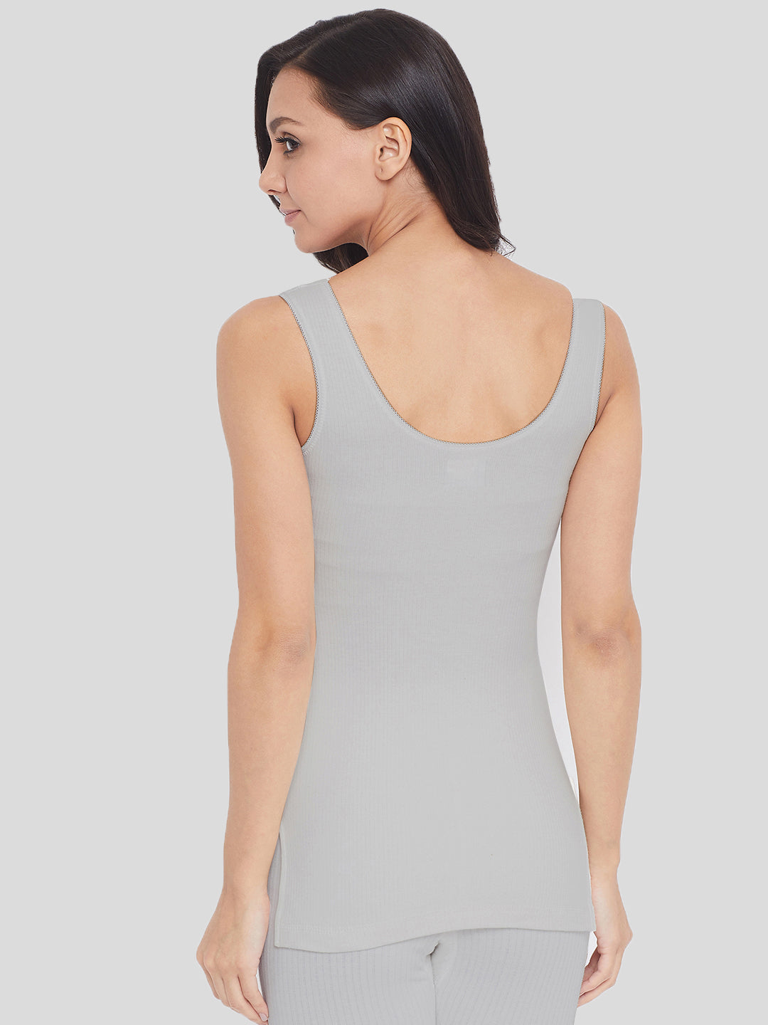 Neva Sleeveless Slip Thermal Top For Women - Milange Grey (Velveti)