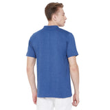 Neva Polo Neck Men's T-Shirt in Solid Pattern Half Sleeve