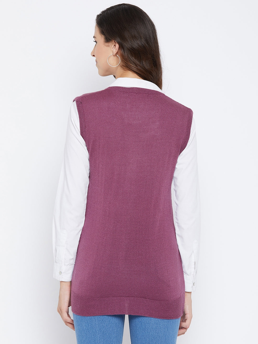 Livfree Women's V-neck Sleeveless Solid Cardigan - Onion