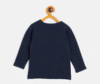 Neva Kids Round Neck Full Sleeves Upper- Denim Milange (Glaccia)