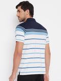 Neva Men's Regular Fit Striped T-Shirt -Sky