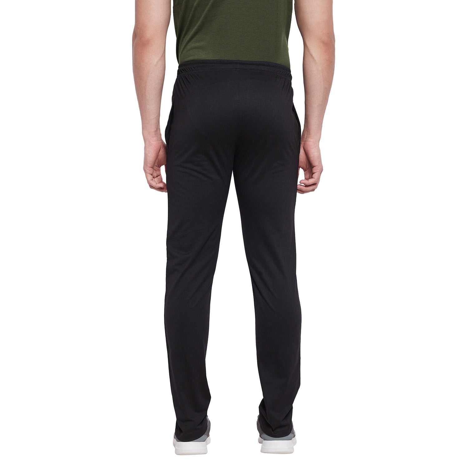 Neva Men's Sweatfree Trackpant with Single Side Zipped Pocket-Black