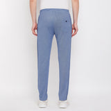Neva Men's Track Pant in Solid Pattern Side pockets - Denim Milange