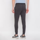 Neva Men's Track Pant in Solid Pattern Side pockets one side zipper - Anthra