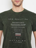 LIVFREE Round Neck Men's T-Shirt in Printed Pattern Half Sleeve
