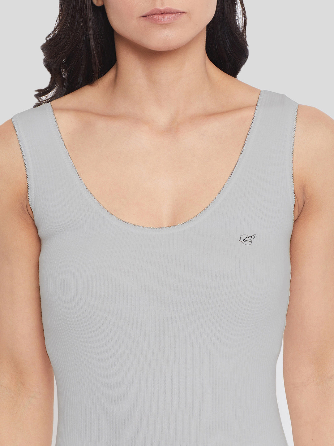 Neva Sleeveless Slip Thermal Top For Women - Milange Grey (Velveti)