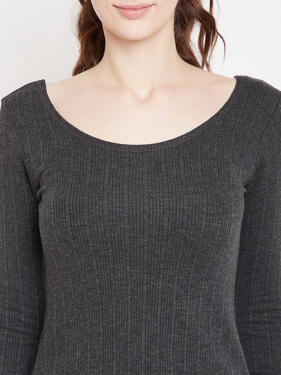 Neva Esancia Deep Scoop Neck 3/4th Sleeve Thermal Upper for Women