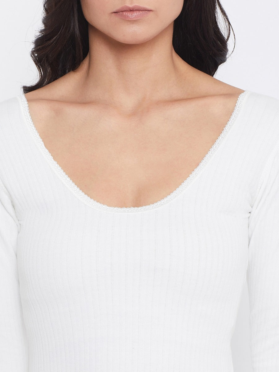 Neva Modal Deep Scoop Neck 3/4th Sleeve Thermal Upper for Women