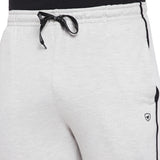 Neva Men Two Tone Cotton Rich Trackpant with Contrast side Piping- Light Grey