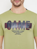 Neva Round Neck Half Sleeves Graphic Printed T-Shirt For Men- Beach Mix