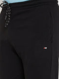 LivFree Plain Track Pants For Men- Black