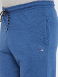 Livfree Men's Track Pant in Solid Pattern Back and Side pockets -Denim Milange