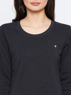 Neva Women Round Neck 3/4th Sleeves Upper- Anthra (Glaccia)