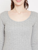 Neva Velveti Deep Scoop Neck 3/4th Sleeve Thermal Upper for Women